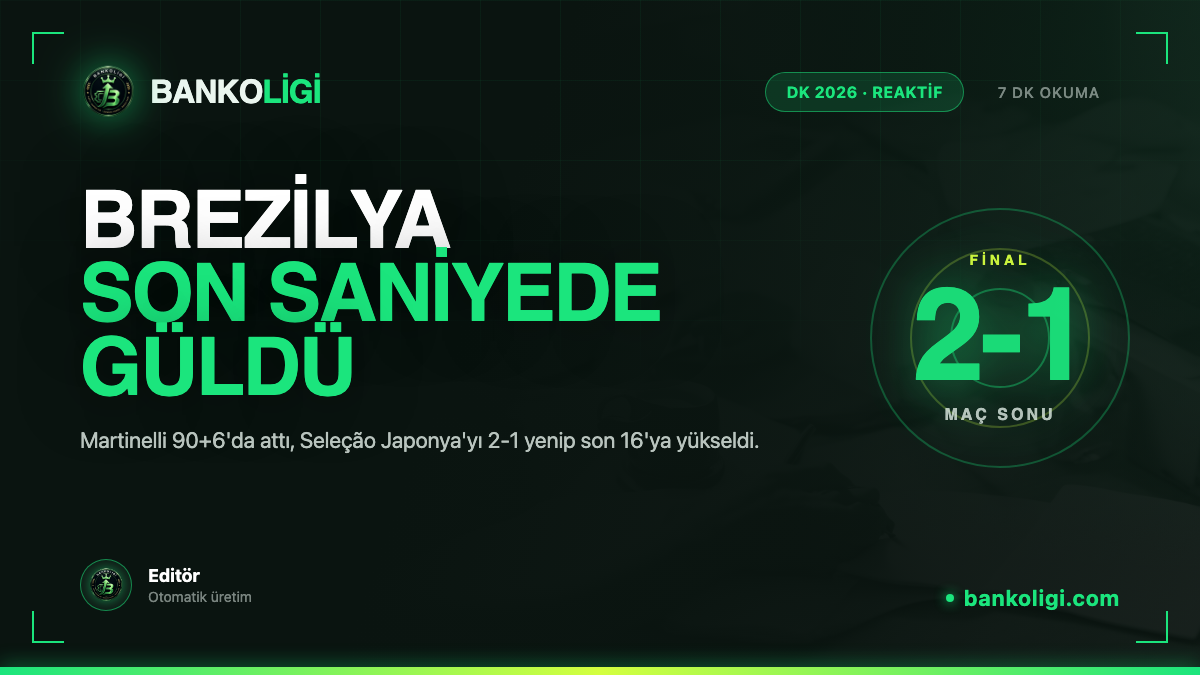 Brezilya 2-1 Japonya: Martinelli 90+6'da Yıktı, Seleção Son 16'da