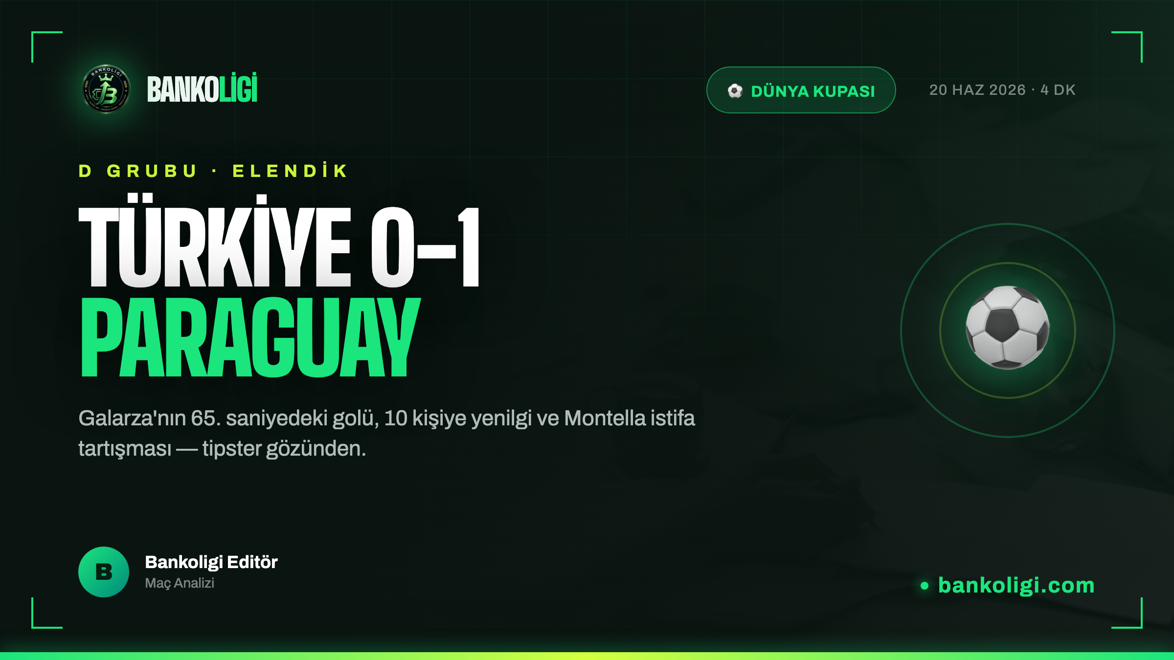 Türkiye 0-1 Paraguay: Dünya Kupası'na Veda ve Montella İstifa Tartışması